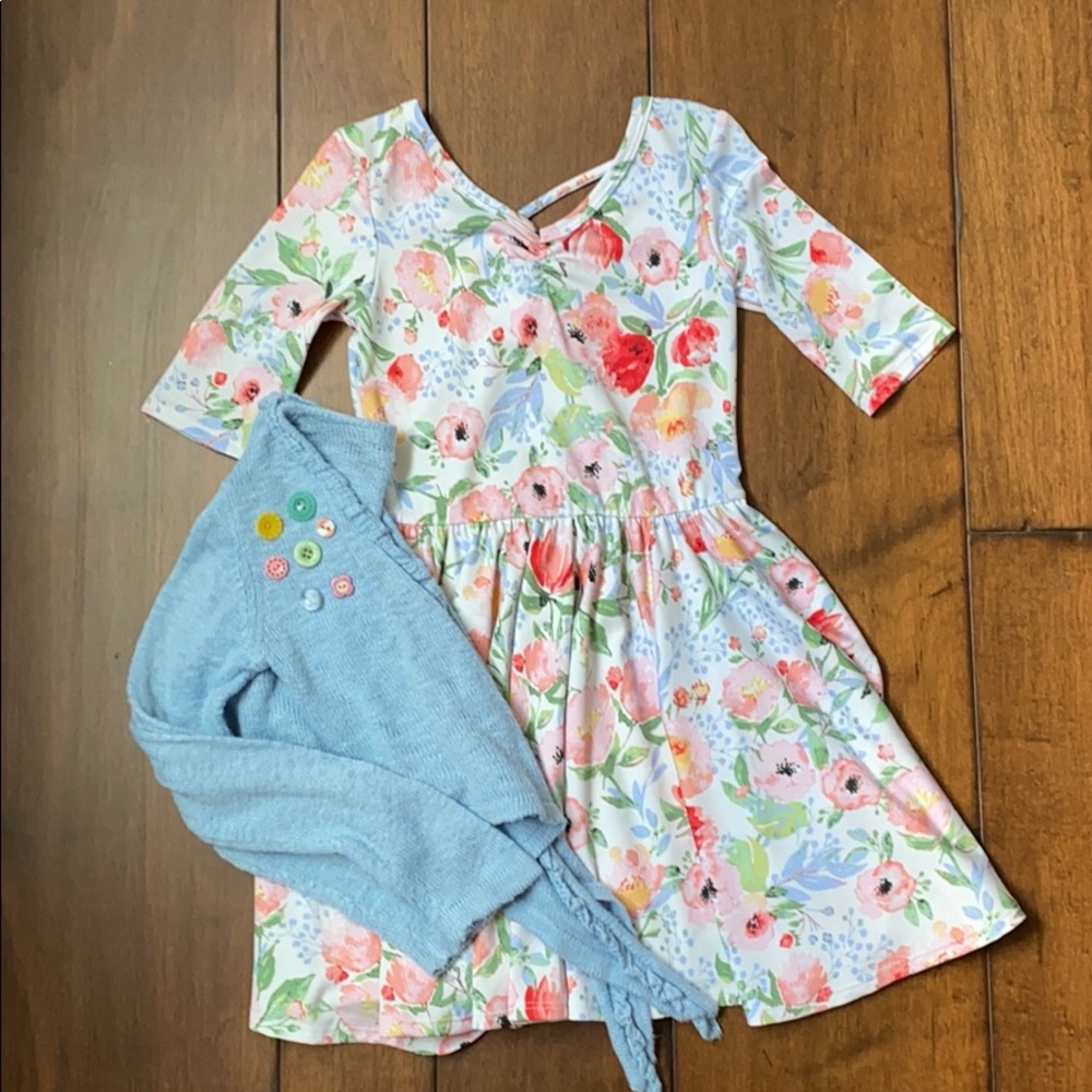 Dot Dot Smile floral dress & Matilda Jane shrug